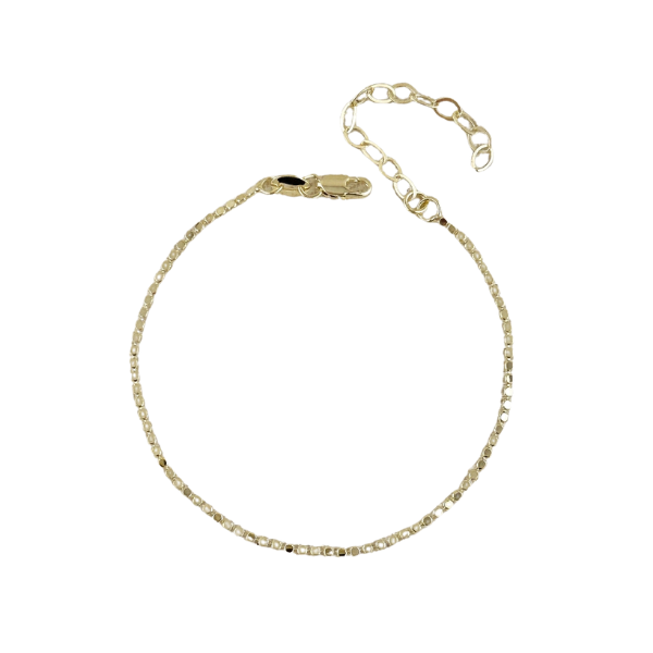 18K Gold Filled Bracelet - 1.5mm CZ Baguette Tennis