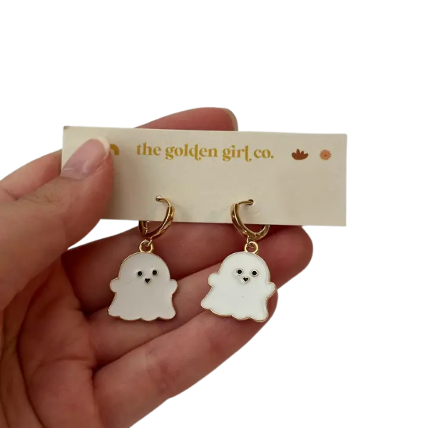 Ghost Huggie Hoop Earrings