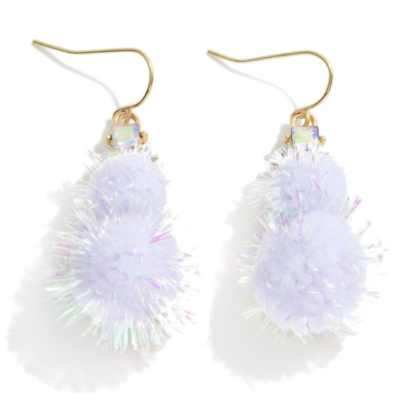 PomPom Snowman Earrings