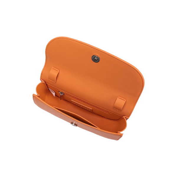 Inez Shoulder Bag w/Chain Strap - Orange
