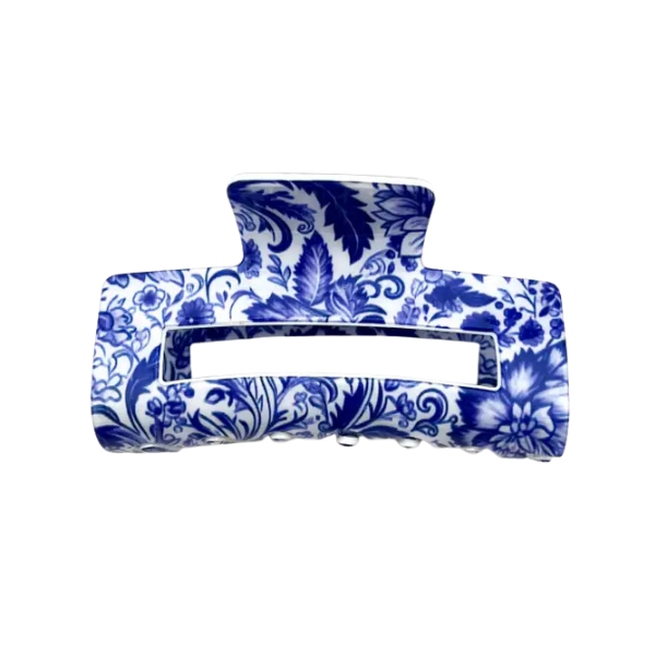 Blue Classic Rectangle Claw Clips