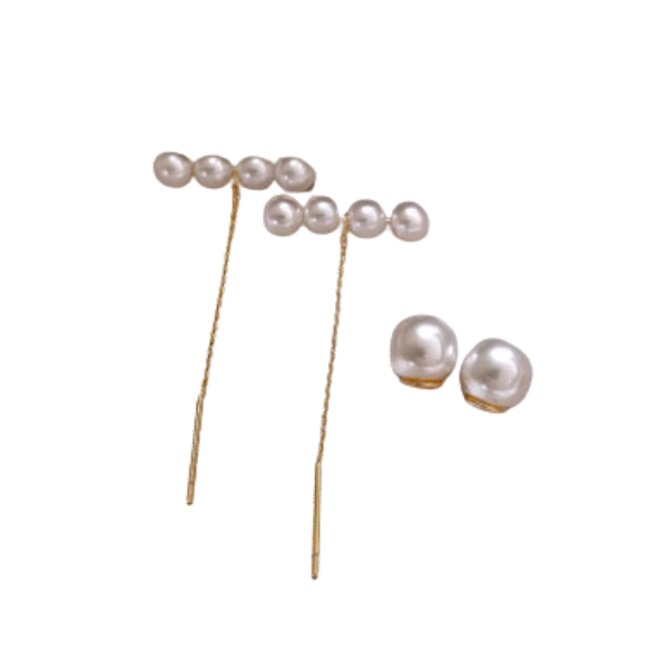 Pearl Bar Threader Earrings