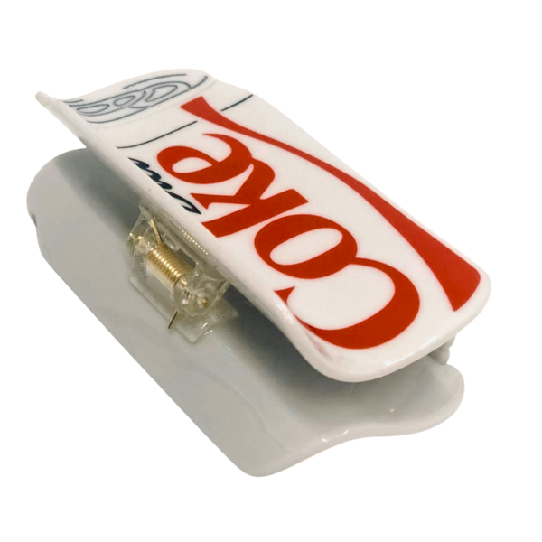 Silver Diet Soda Claw Clip