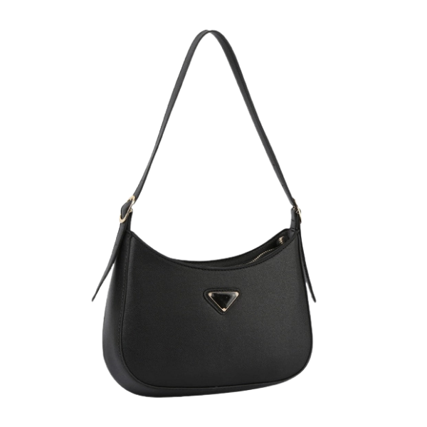Structured Half Moon Shoulder Bag