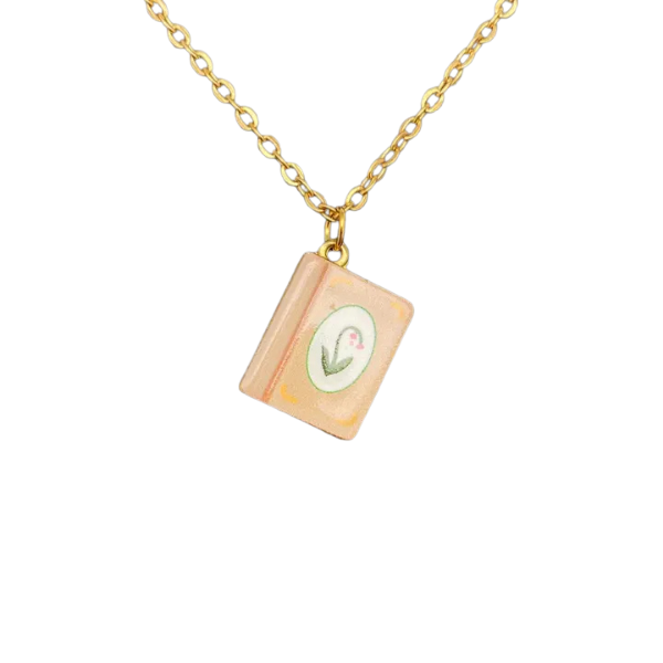 Book Charm Necklace