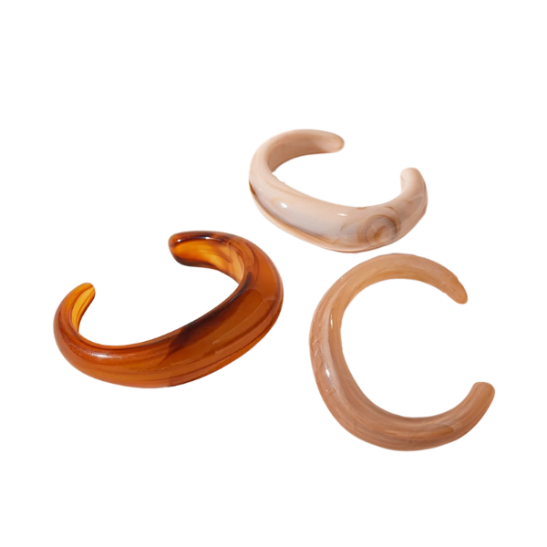 Minimalist Marbled Cuff Bracelet