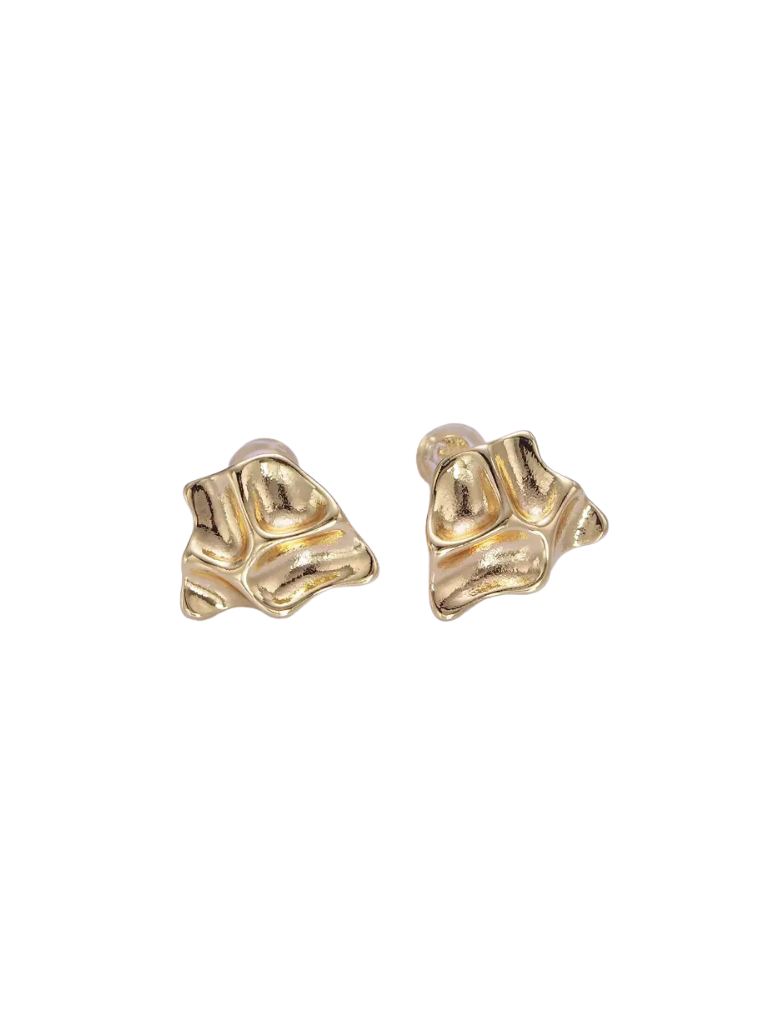 14k Gold Filled Molten Foil Stud Earrings