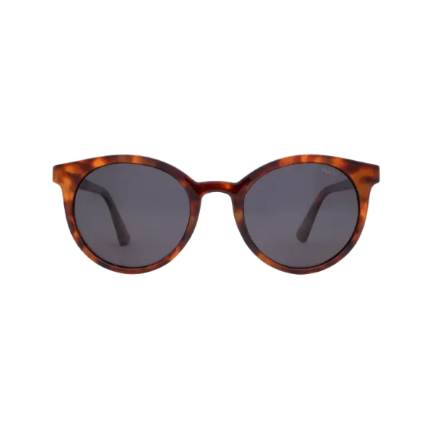 Amber Tortoise Polarized Round Sunglasses