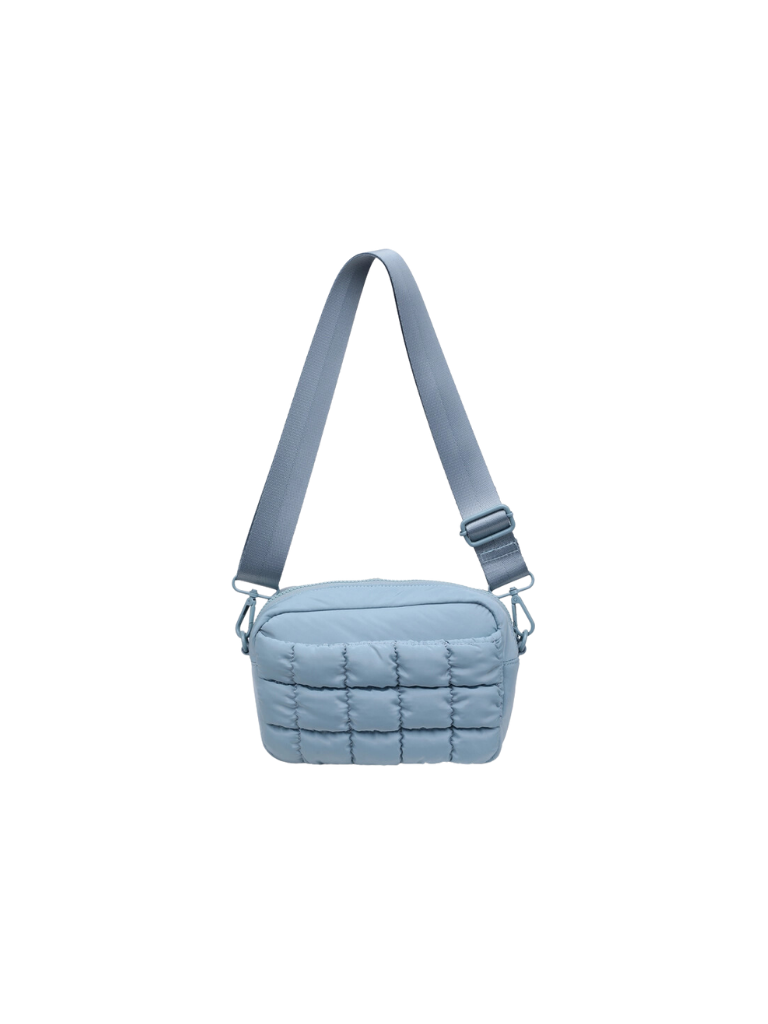 Sky Blue Inspiration Quilted Nylon Crossbody