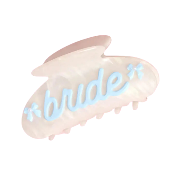 'Something Blue' Bride & Bows Claw Cip