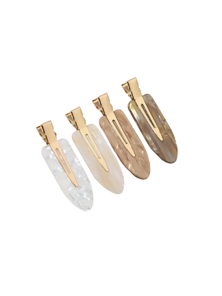 Neutral Marble Duckbill Clip Set