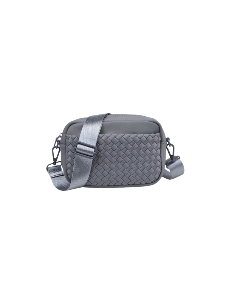 Sol and Selene Grey Inspiration Woven Neoprene Crossbody