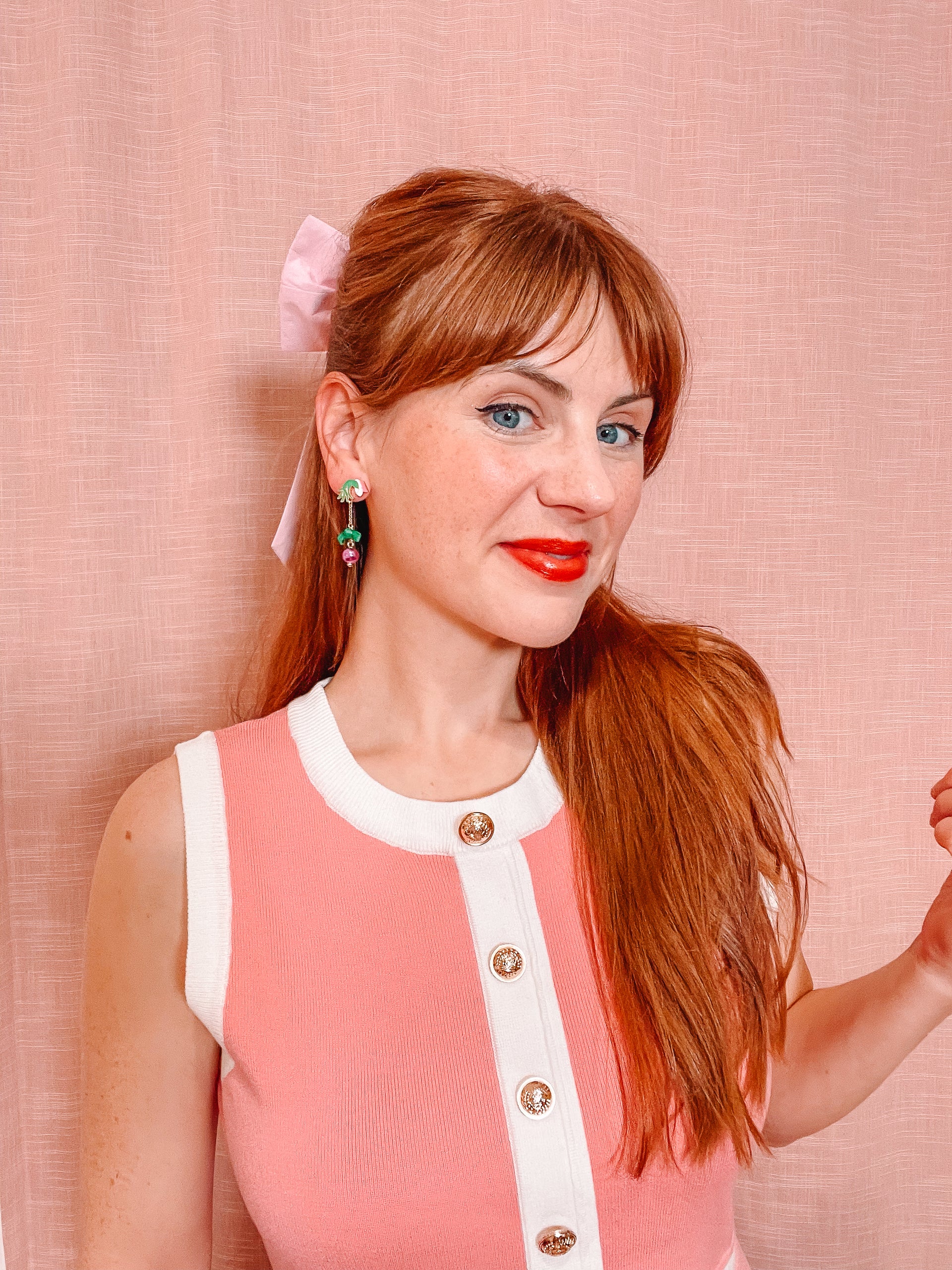 'You're A Mean One' Pink Dangle Earrings