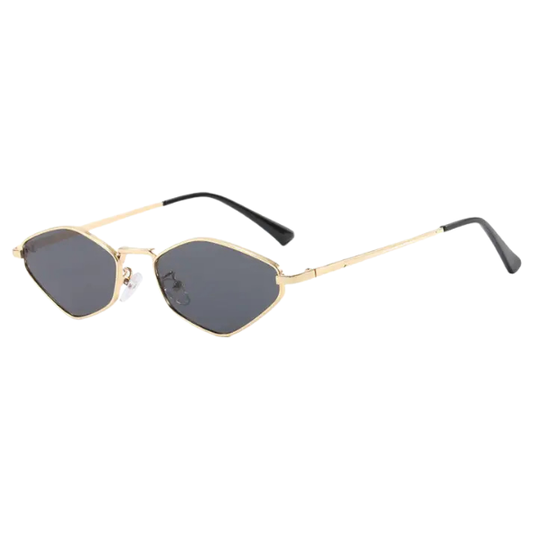 Simple Diamond Metal Frame Sunglasses
