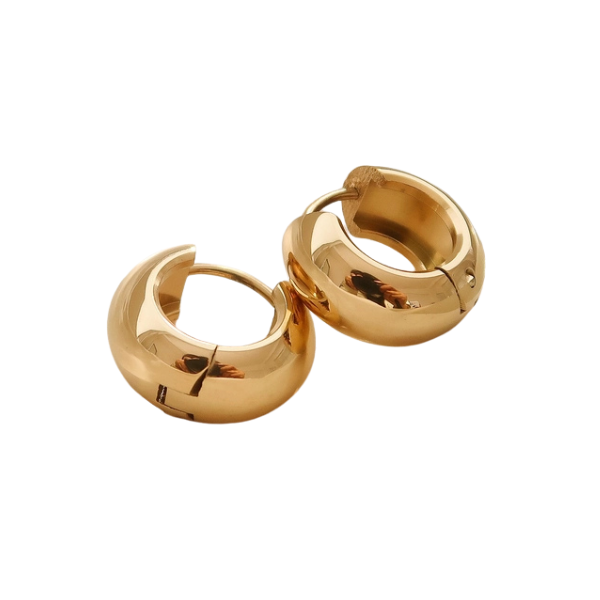 Blandine 18K Non-Tarnish Small Classic Hoop Earring