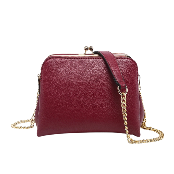 Snap Pouch Crossbody w/Chain Strap