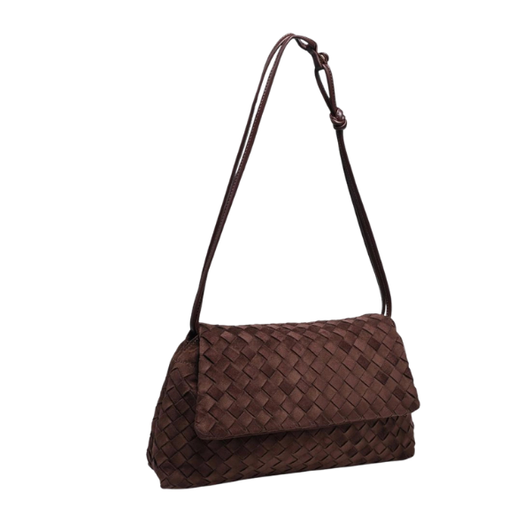 Salem Woven Suede Shoulder Bag
