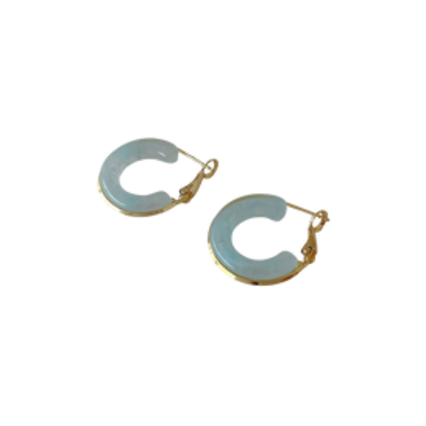Colorful Metal Hoop Earrings