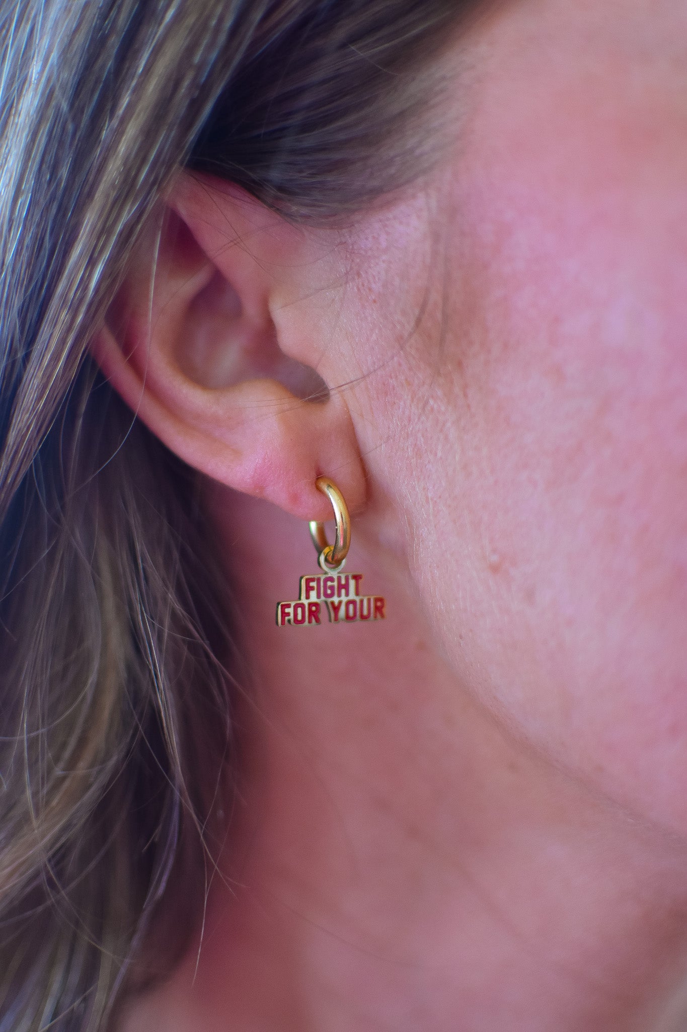 Kansas City Fight For Your Right Huggie Hoop Earrings