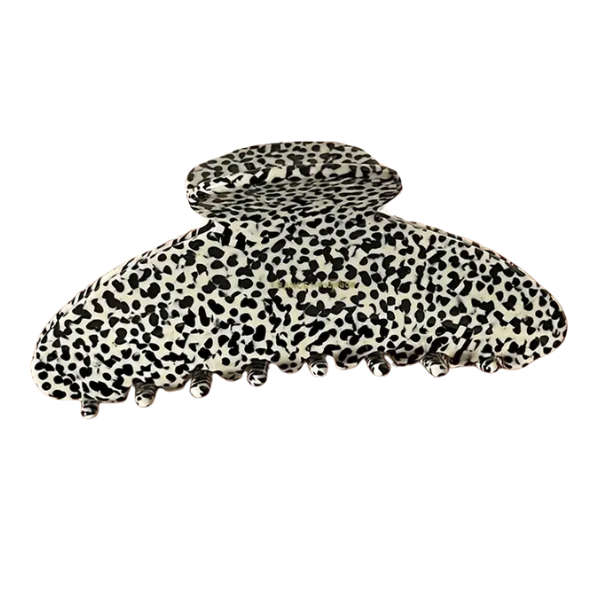 Black & White Spotted Classic Claw Clip