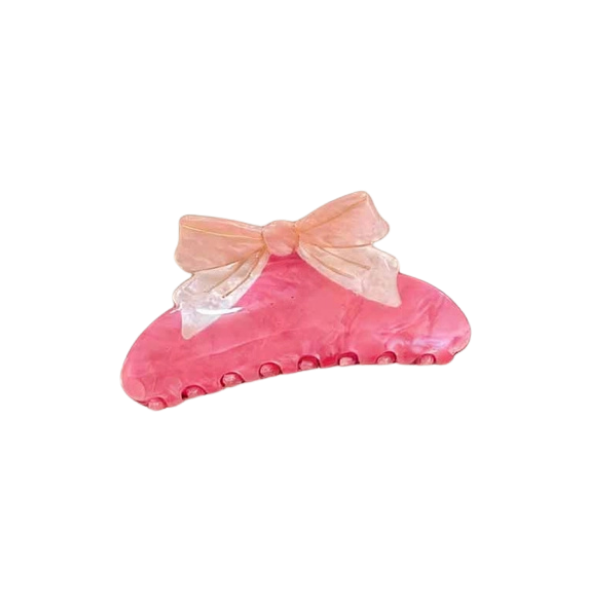 'Sweetheart Bow' Pinks Claw Clip