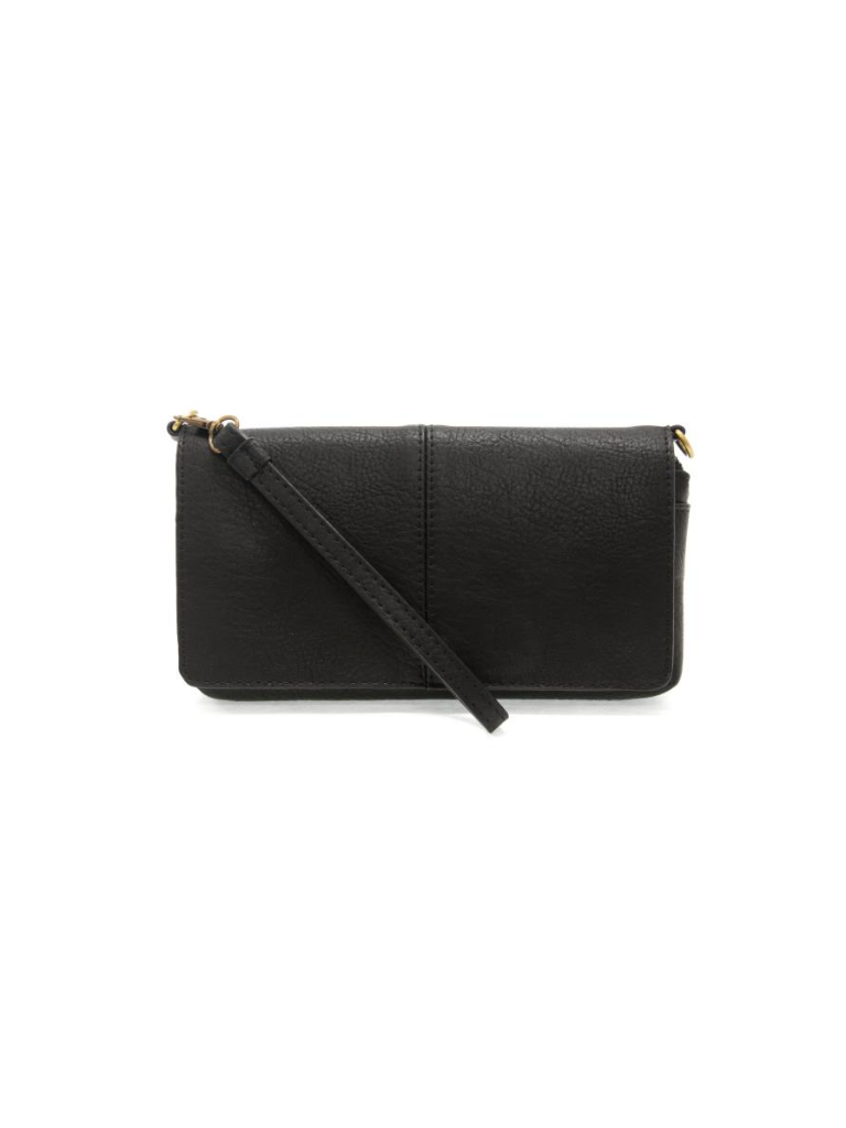 Black Everly Organizer Flap Crossbody Bag