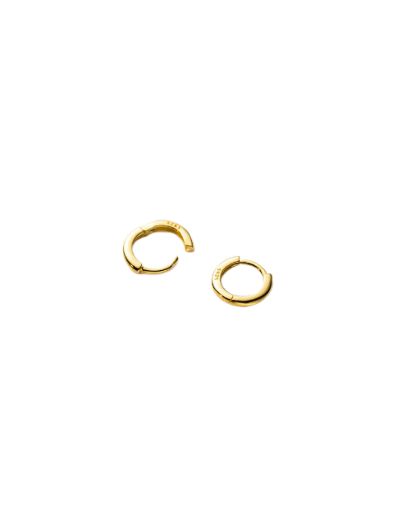 1cm Gold Hoop Earrings