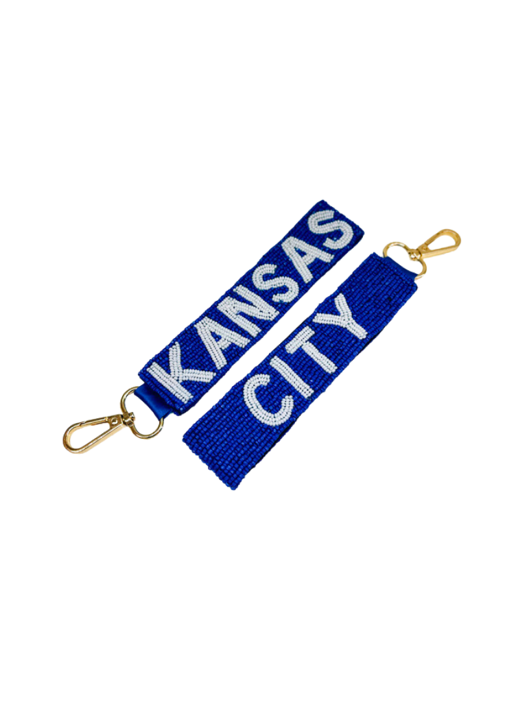 Beaded Kansas City Royal Key Chain