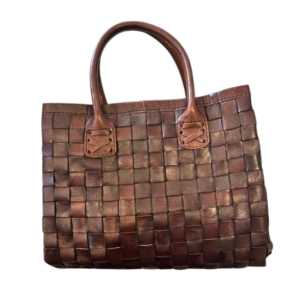 Woven Leather Crossbody Bag