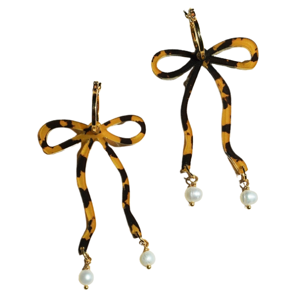 Bow Hoops - Tortoise