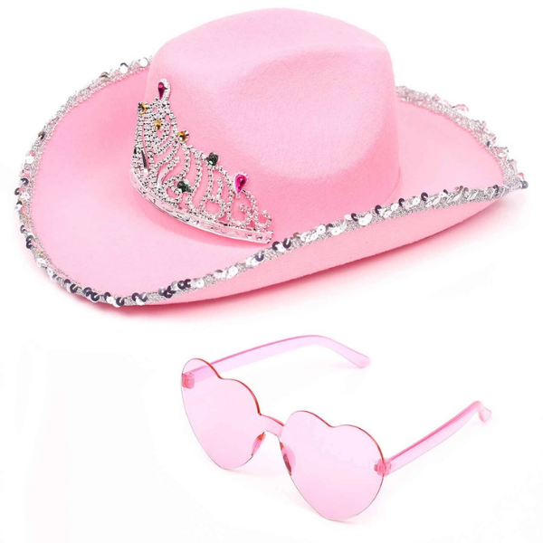 'Pink Pony' Cowboy Club Hat & Sunglasses Set