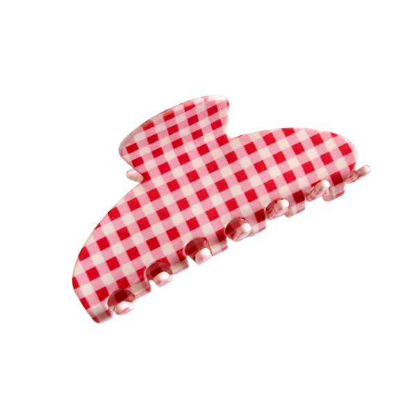 Gingham Claw Clip