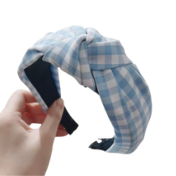 'Picnic Plaid' Top Knot Headband
