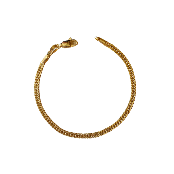 18K Gold Filled Bracelet - Double Curb Chain