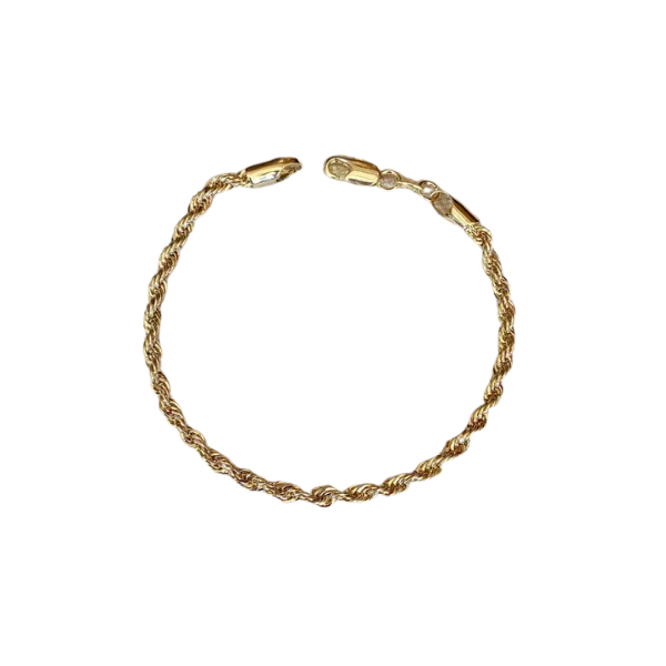 18K Gold Filled Bracelet - 3mm Rope