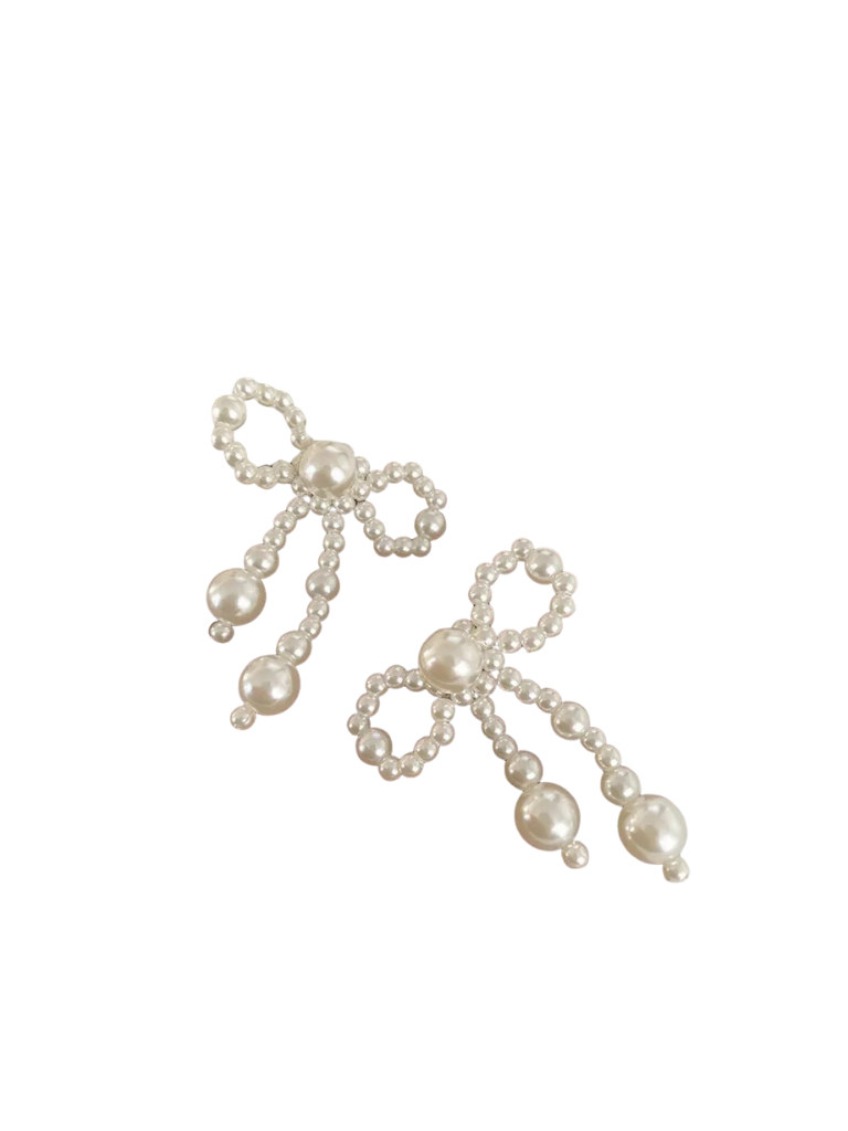 Multi-sized Pearl Bows Stud Earrings