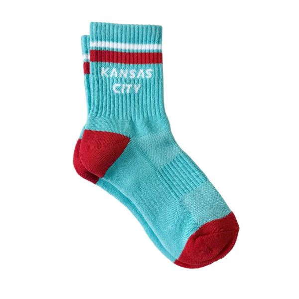Carly Rae KC Socks - Teal, White, Red