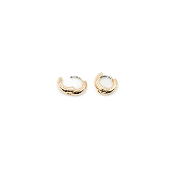 LA Gold Plated Mini U Huggie Earring