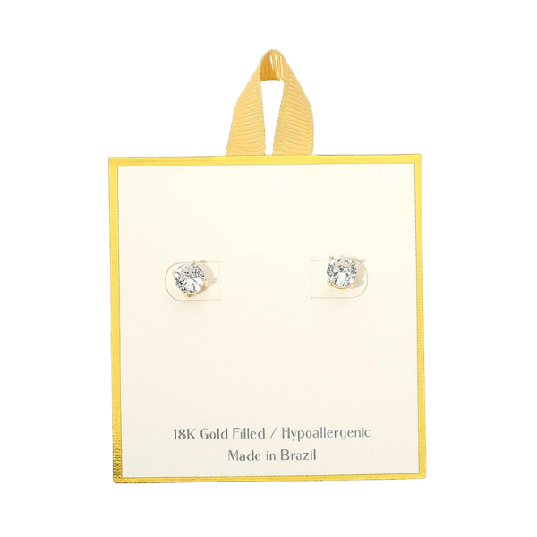 18k Gold Filled Classic Round Studs