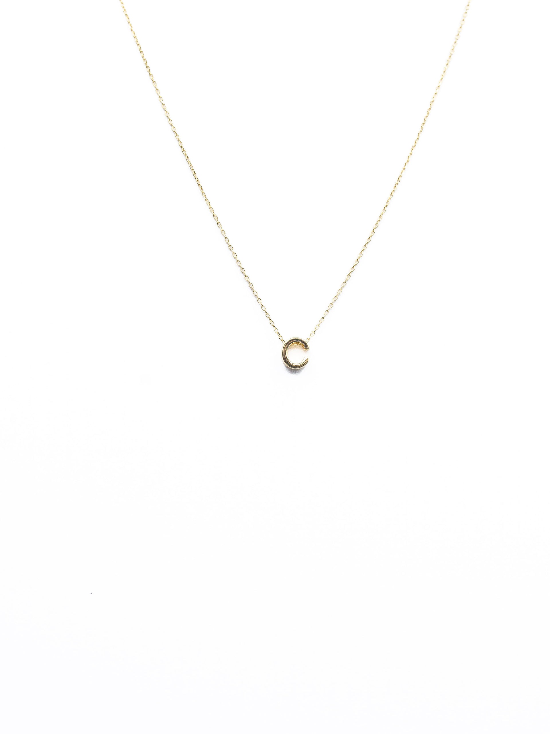 LA Gloss Slide Initial Necklace