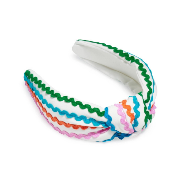 Multicolor Zig-Zag Striped Top Knot Headband