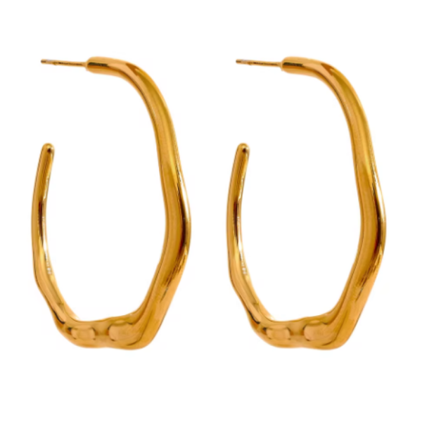 'The Emily Edit' Abstract Large Hoop Earrings
