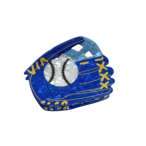 Kansas City Baseball Blue Baseball Glove Claw Clip