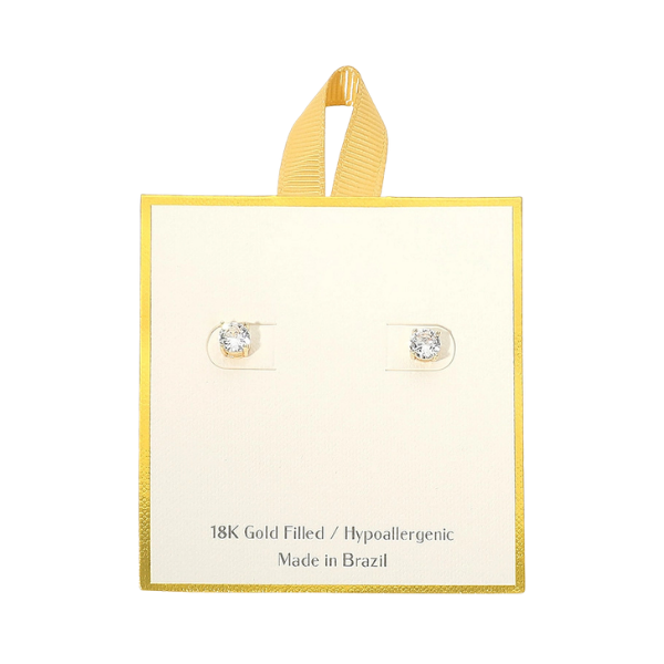 18k Gold Filled Classic Round Studs