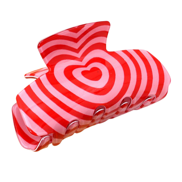 Pink Multi Heart Claw Clip