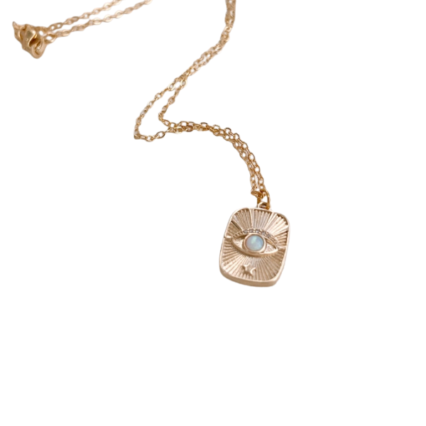 Opal Evil Eye Necklace