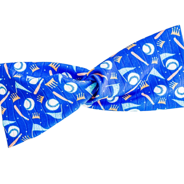Evie Pearl Kansas City Blue Twisted Turban Headband