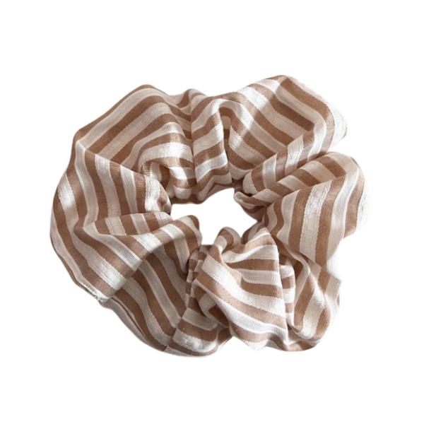 Brown Stripe Scrunchie