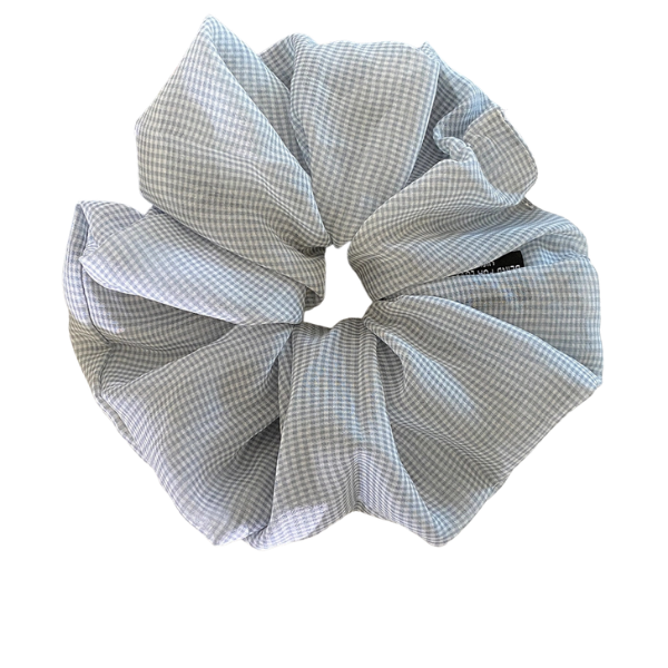 Gingham Ruffle Scrunchie