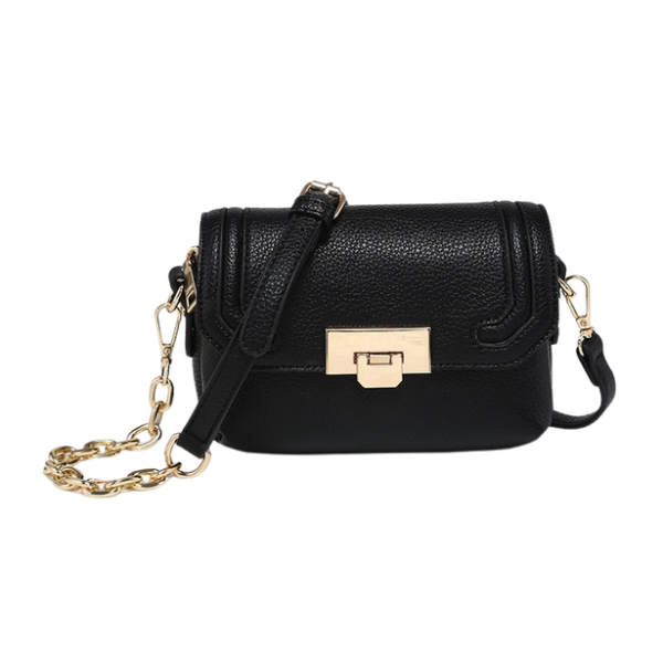 Buckle Accented Crossbody Bag